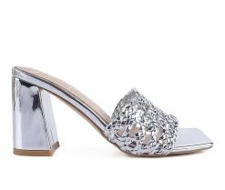 Best reviews of 🥰 Women's London Rag Adorbs Block Heel 👗 Dress 🩴 Sandals Silver 🌟