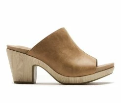 Hot Sale 🥰 Women's Rockport Vivianne Slide 👗 Dress 🩴 Sandals Honey Leather 🔥