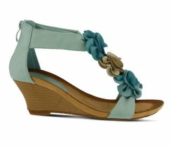 Best Sale 😀 Women's Patrizia Harlequin Multi Wedge 🩴 Sandals Aqua 🧨