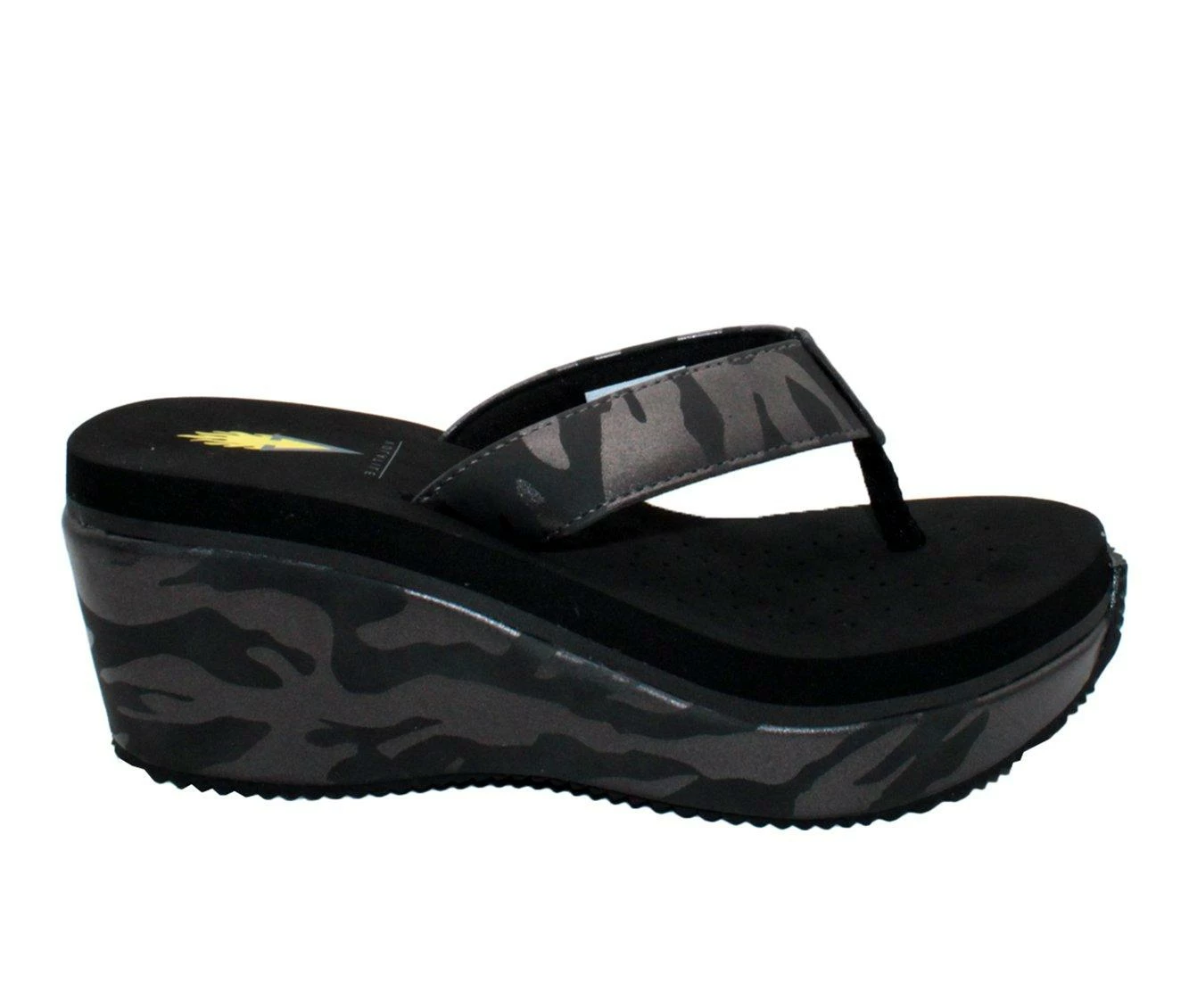 New 👍 Women's Volatile Paiges Platform Wedge Flip-Flops Black Camo 🔥 2 New 👍 Women's Volatile Paiges Platform Wedge Flip-Flops Black Camo 🔥 - Image 2