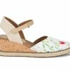 Best reviews of 🔥 Women's Baretraps Ocean Closed Toe Wedge 🩴 Sandals Wht Multi Flwr 😍