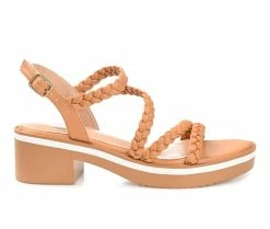 Flash Sale 🎁 Women's Journee Collection Taralie 👗 Dress 🩴 Sandals Tan ⌛