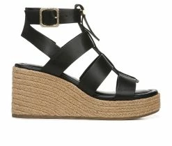 Flash Sale 😍 Women's Franco Sarto Palms Platform Wedge 🩴 Sandals Black 😉