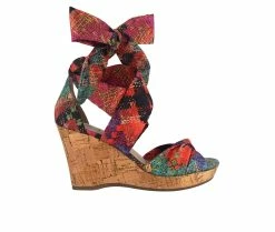 Outlet 🧨 Women's Impo Omrya Wedge 🩴 Sandals Bright Multi 😀