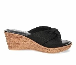 Best reviews of 👏 Women's TUSCANY BY EASY STREET Jolanda Wedges Black Crepe 💯