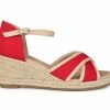 Best Sale 🎁 Women's Journee Collection Brene Espadrille Wedges Red 😉