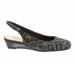 Best Sale ⌛ Women's Trotters Lenore Wedges Blk Multi ⌛