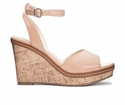 Best Pirce 👍 Women's CL By Laundry Booming Wedges Dark Nude ⌛