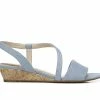 Best Pirce 🌟 Women's LifeStride Yasmine Wedge 🩴 Sandals Light Blue 🤩