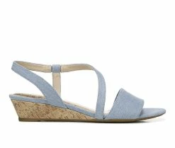 Best Pirce 🌟 Women's LifeStride Yasmine Wedge 🩴 Sandals Light Blue 🤩