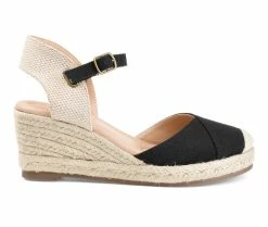 Best Pirce 😉 Women's Journee Collection Ashlyn Espadrille Wedges Black ✔️