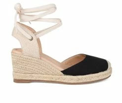 Cheapest 💯 Women's Journee Collection Monte Espadrille Wedges Black ✨