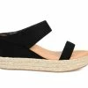 New 👍 Women's Journee Collection Alissa Espadrille Wedges Black 🥰