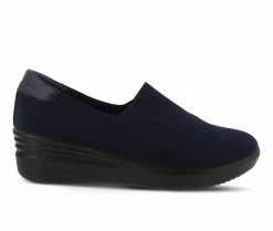 Flash Sale 🎉 Women's Flexus Noral Slip-On Wedges Navy 🔥