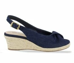 Deals ⭐ Women's Bella Vita Sylvie II Espadrille Wedges Soft Denim 😀
