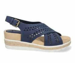 Best Sale ❤️ Women's Bella Vita Cosette Wedge 🩴 Sandals Navy ⌛