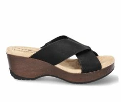 Coupon 🧨 Women's Easy Works By Easy Street Ragan Slip Resistant Wedge 🩴 Sandals Black ⭐