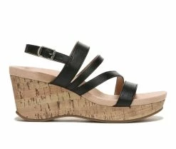New 🎉 Women's LifeStride Discover Wedge 🩴 Sandals Black ❤️