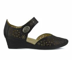 Top 10 🔥 Women's SPRING STEP Nougat Wedges Black 🔔