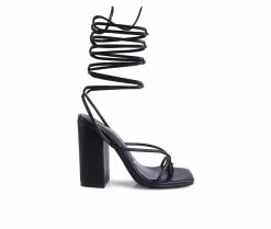 Best reviews of 🛒 Women's London Rag Dance Block Heel 👗 Dress 🩴 Sandals Black 😀