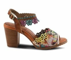 Coupon 🌟 Women's L'Artiste Floradacious 👗 Dress 🩴 Sandals Camel Multi ⌛