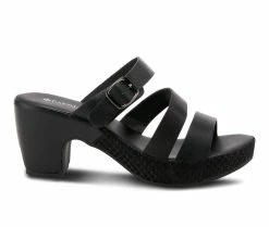 Promo 👍 Women's Patrizia Diana 👗 Dress 🩴 Sandals Black 🛒