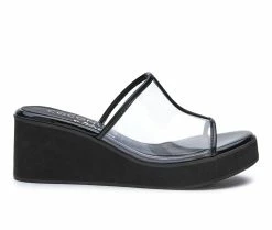 Best deal 😉 Women's Coconuts By Matisse Layered Wedge 🩴 Sandals Black 🛒