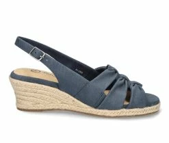 Best deal ✨ Women's Bella Vita Cheerful Wedges Navy Linen Pnt ⭐