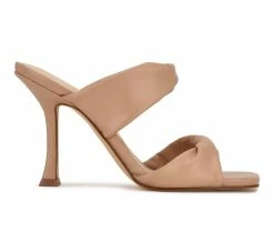 Outlet 🌟 Women's Nine West Sashah Heeled 👗 Dress 🩴 Sandals Light Natural 💯