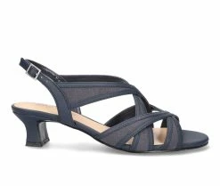 Deals ✔️ Women's Easy Street Tristen 👗 Dress 🩴 Sandals Navy ⭐