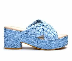 Hot Sale 🌟 Women's Beach By Matisse Reflection Platform 🩴 Sandals Sky ✔️
