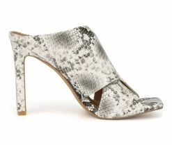 New 🧨 Women's New York And Company Sofia 👗 Dress 🩴 Sandals Grey Snake ✨