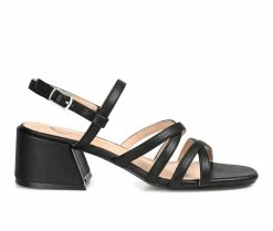 Flash Sale 🔥 Women's Journee Collection Kempsy 👗 Dress 🩴 Sandals Black ⭐