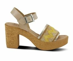 Brand new 💯 Women's SPRING STEP Tiada Platform 👗 Dress 🩴 Sandals Beige Multi 🥰