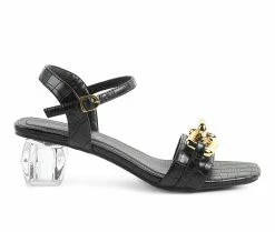 Best deal 😍 Women's London Rag Icicle 👗 Dress 🩴 Sandals Black 🛒
