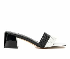 New 💯 Women's New York And Company Hera 👗 Dress 🩴 Sandals Black/White 🎁