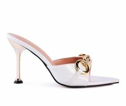 Deals ⌛ Women's London Rag Drippin Hot 👗 Dress 🩴 Sandals White ⌛