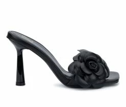 Best Pirce 😀 Women's New York And Company Chana 👗 Dress 🩴 Sandals Black 👍