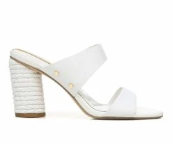 Hot Sale ⌛ Women's Franco Sarto Olas Heeled 👗 Dress 🩴 Sandals White 🌟