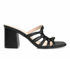 Cheapest 🛒 Women's Journee Collection Emory Heeled 🩴 Sandals Black 🤩