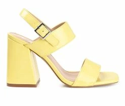 Cheapest 🌟 Women's Journee Collection Adras 👗 Dress 🩴 Sandals Yellow 🧨