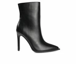 Promo 🛒 Women's Journee Collection Limma Stiletto Booties Black 😀