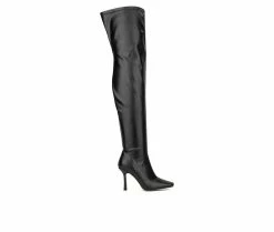 Top 10 ✔️ Women's New York And Company Natalia Over The Knee 🥾 Boots Black PU 😍