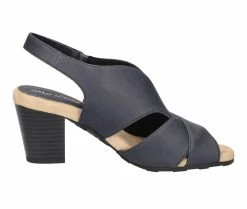 Outlet ✨ Women's Easy Street Annetta Slingback 👗 Dress 🩴 Sandals Navy 🎉