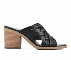 Budget 😉 Women's White Mountain Be Happy Heeled 👗 Dress 🩴 Sandals Black/Burnished 🧨