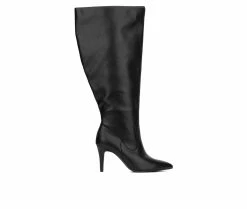 Budget ✨ Women's Fashion To Figure Lisette XWC Knee High 🥾 Boots Black Wide 🔔