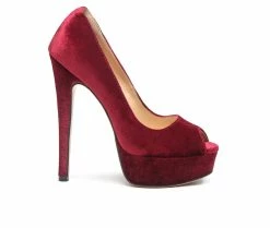 New 😉 Women's Rag & Co Brielle Pumps Burgundy 🌟