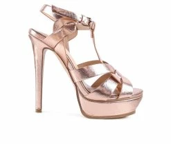 Best deal 🎉 Women's London Rag Social Fly 👗 Dress 🩴 Sandals Bronze ✔️