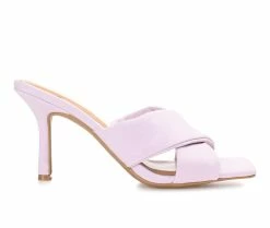 Budget 🎉 Women's Journee Collection Oppal Stiletto 👗 Dress 🩴 Sandals Lilac ✔️