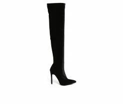 Promo 🎁 Women's London Rag Tilera Knee High Stiletto 🥾 Boots Black 🌟